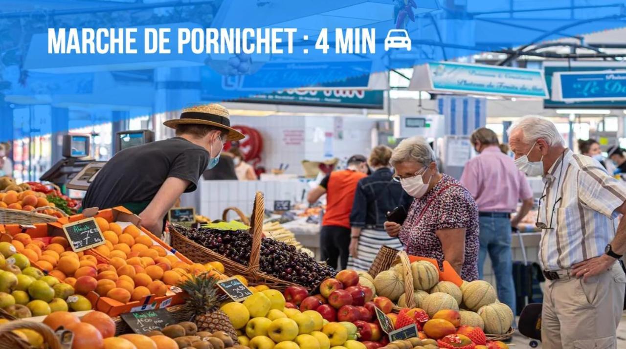 Appartement La Baule Pornichet Terrasse - Cuisine - Calme - Wifi - Parking Gratuit Kültér fotó